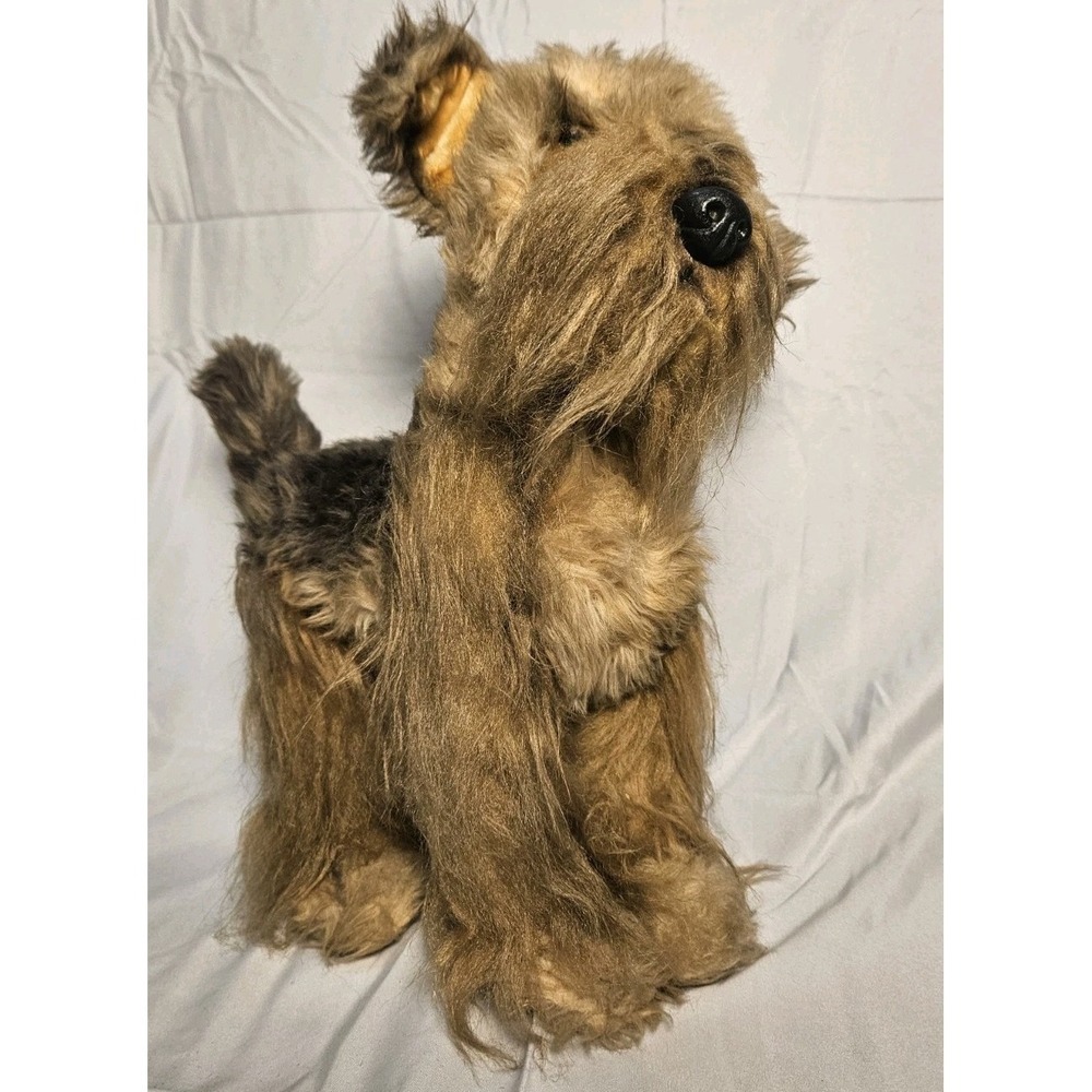Kamar 1960s Realistic Scottish Terrier Mohair Glass Eyes Sawdust Filled Rare Dog